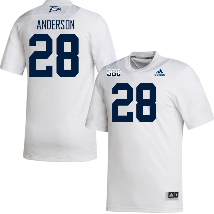Men #28 J'Shawn Anderson Georgia Southern Eagles College Football Jerseys Stitched Sale-White